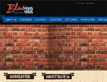 Tablet Screenshot of blue32sportsgrill.com